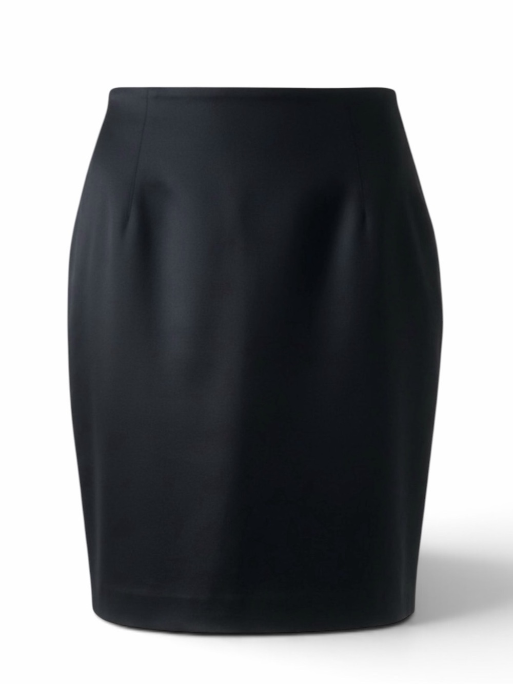 Escada Black Sateen Tailored Cotton Pencil Skirt Size 8